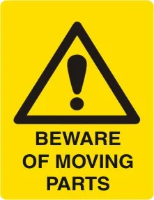 W 231 — WARNING -  BEWARE OF MOVING PARTS